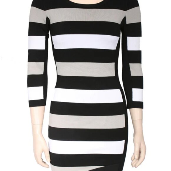 BCBG MaxAzria Kendall Stripe Dress - Picture 1 of 3